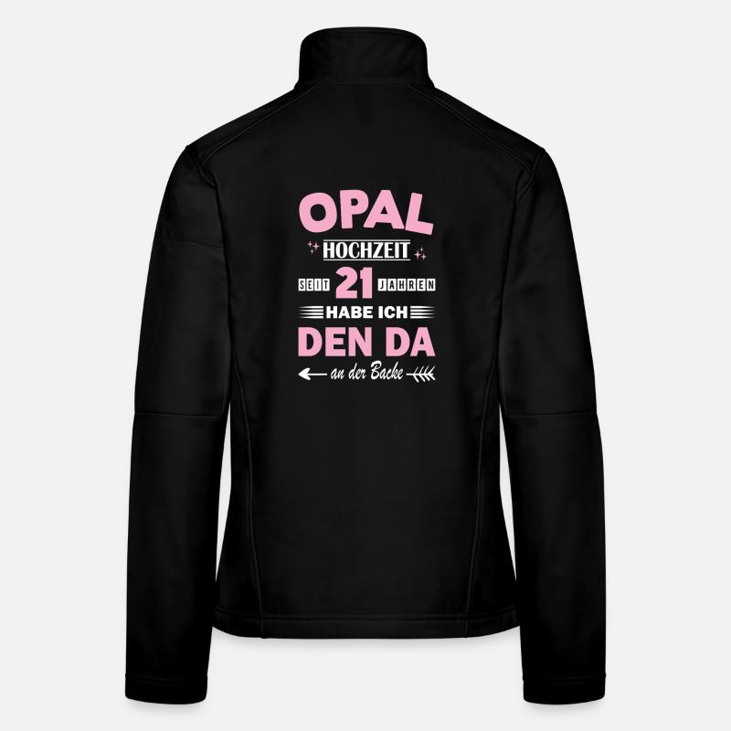 Opalhochzeit 21 Hochzeitstag Jahrestag Ehefrau Frauen Softshelljacke