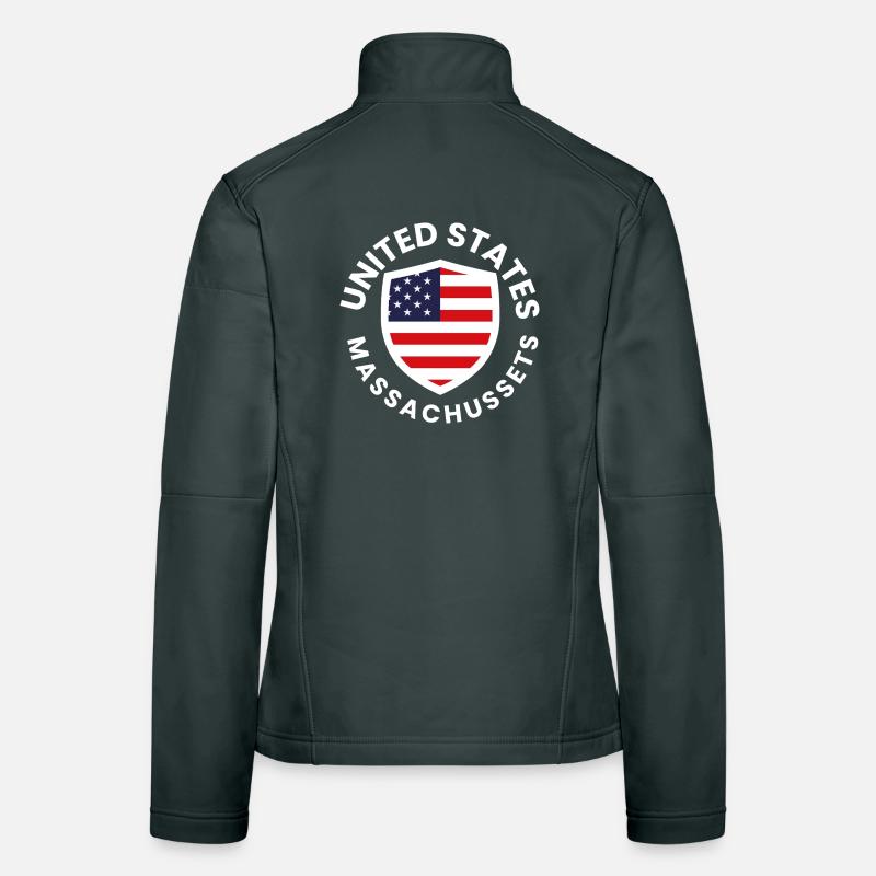 Amerikanischer Schild mit Flaggendesign Frauen Softshelljacke