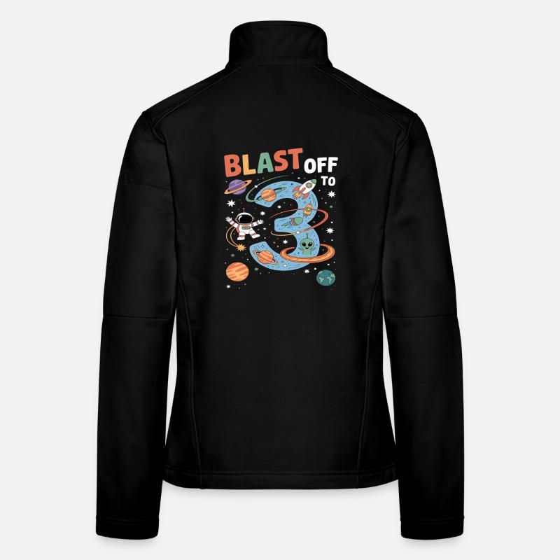Abflug ins Weltall 3. Geburtstag Kindergeburtstag Frauen Softshelljacke