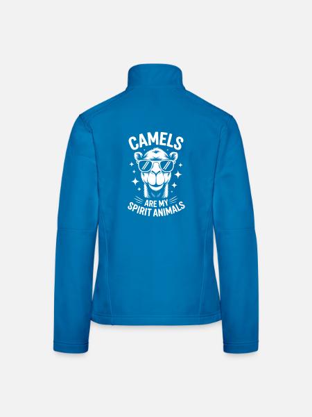 Kamele Spruch Lustiges Kamele Geschenk - Frauen Softshelljacke - Schwarz - Hinten