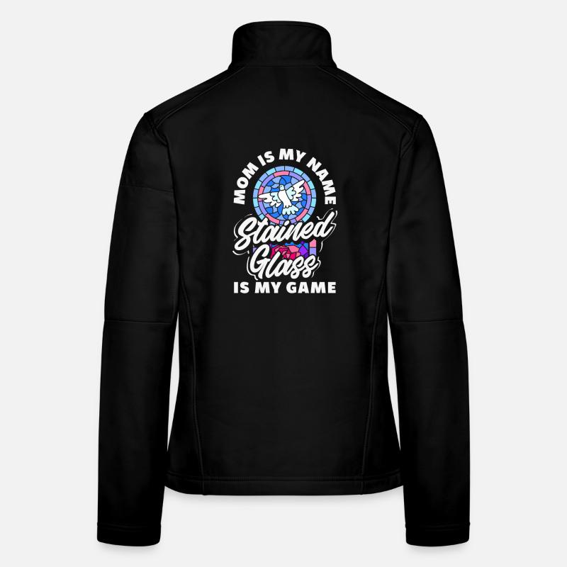 Buntglas-kunst Buntglas-künstler - Frauen Softshelljacke - Schwarz