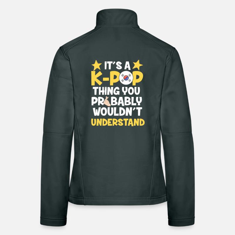 C’est un truc de K-pop que tu ne comprendrais pas graphiquement Veste en tissu softshell Femme