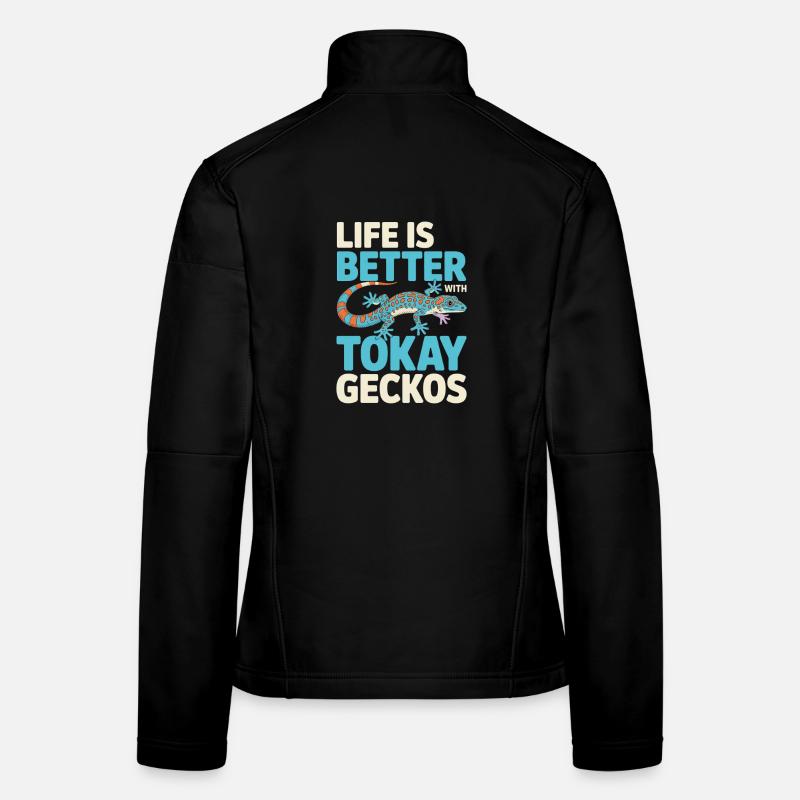 Das Leben ist besser mit Tokay-Geckos Frauen Softshelljacke