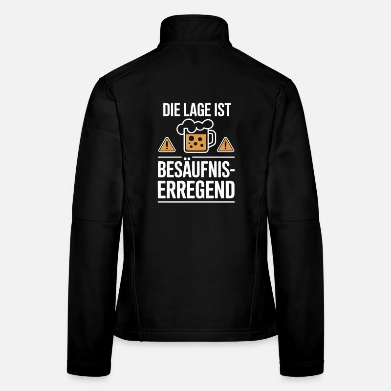 L’endroit est une bière de soirée alcoolisée Veste en tissu softshell Femme