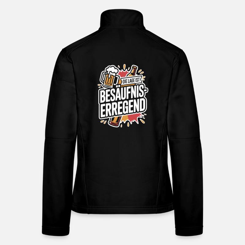 L’endroit est une bière de soirée alcoolisée Veste en tissu softshell Femme