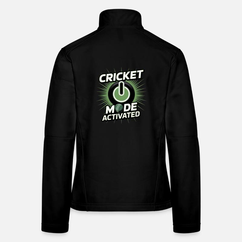 Funny Cricket Saying Vintage Cricket Game - Women's Softshell Jacket - black