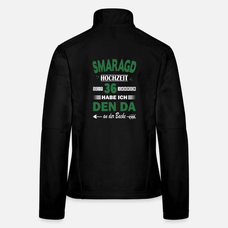 36 ans de relation Anniversaire de mariage Veste en tissu softshell Femme