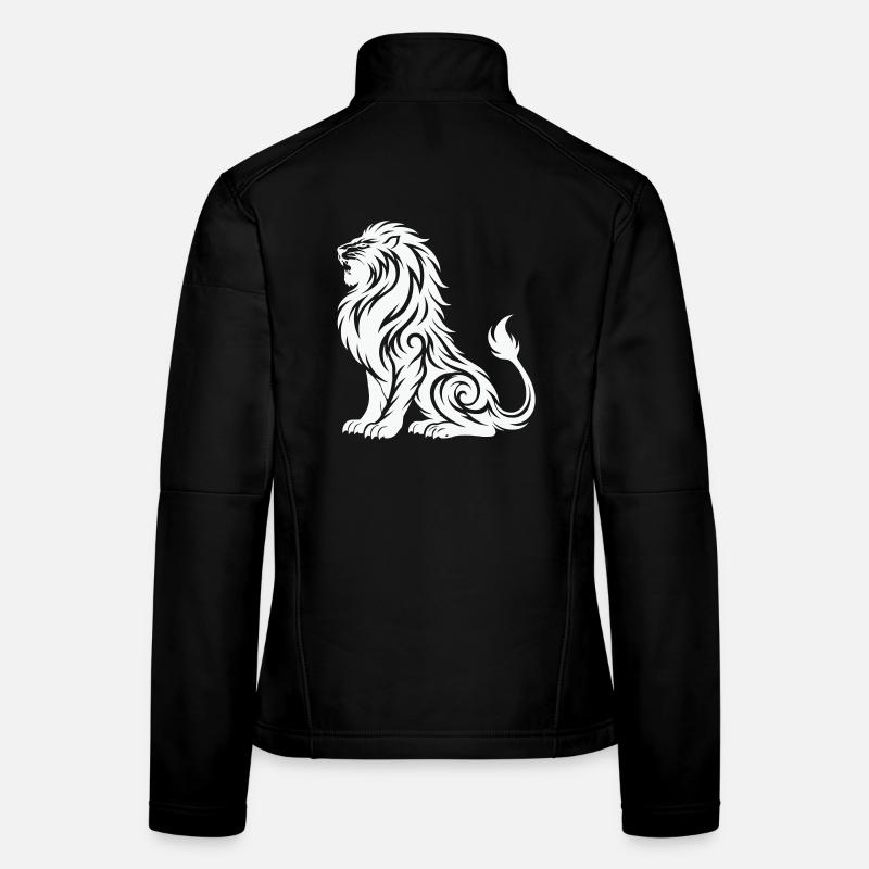 Tribal Lion Silhouette Veste en tissu softshell Femme