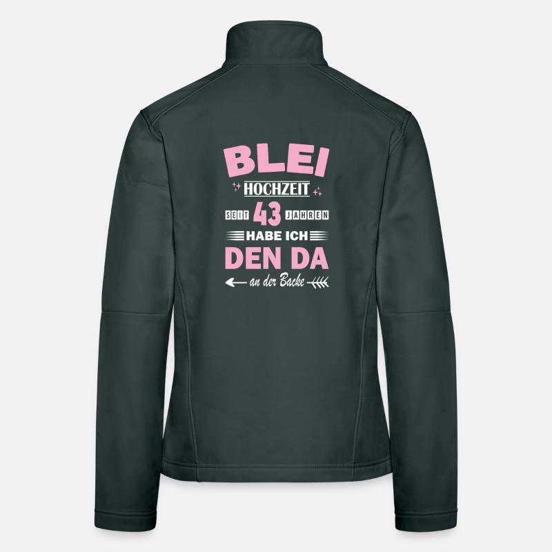 43 ans de relation Anniversaire de mariage Veste en tissu softshell Femme