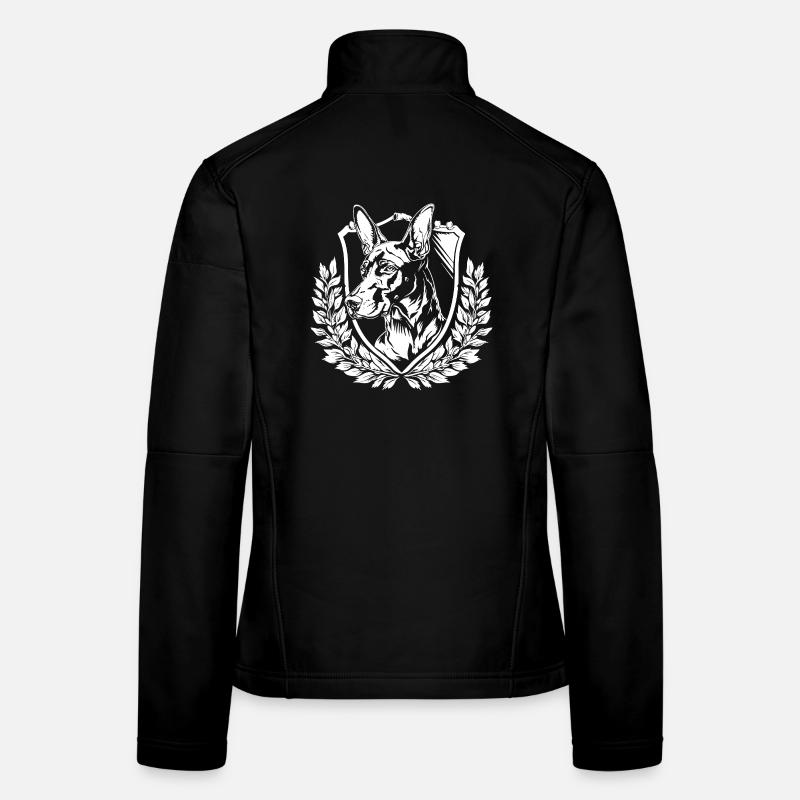 Bouclier de doberman avec laurier Veste en tissu softshell Femme