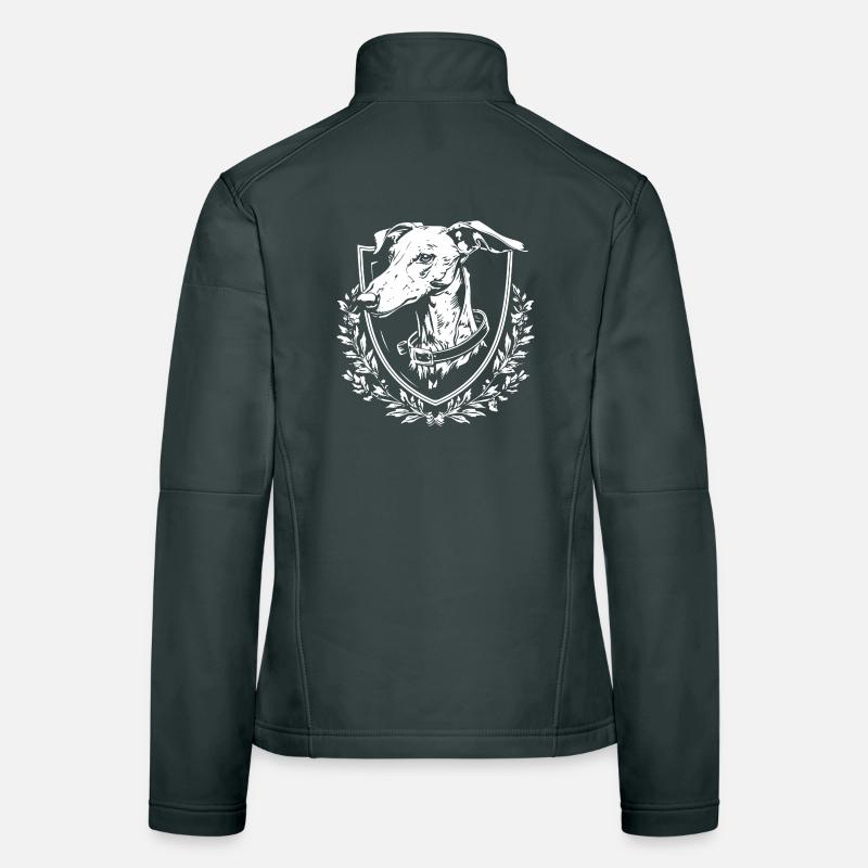Emblème du chien avec laurier Veste en tissu softshell Femme