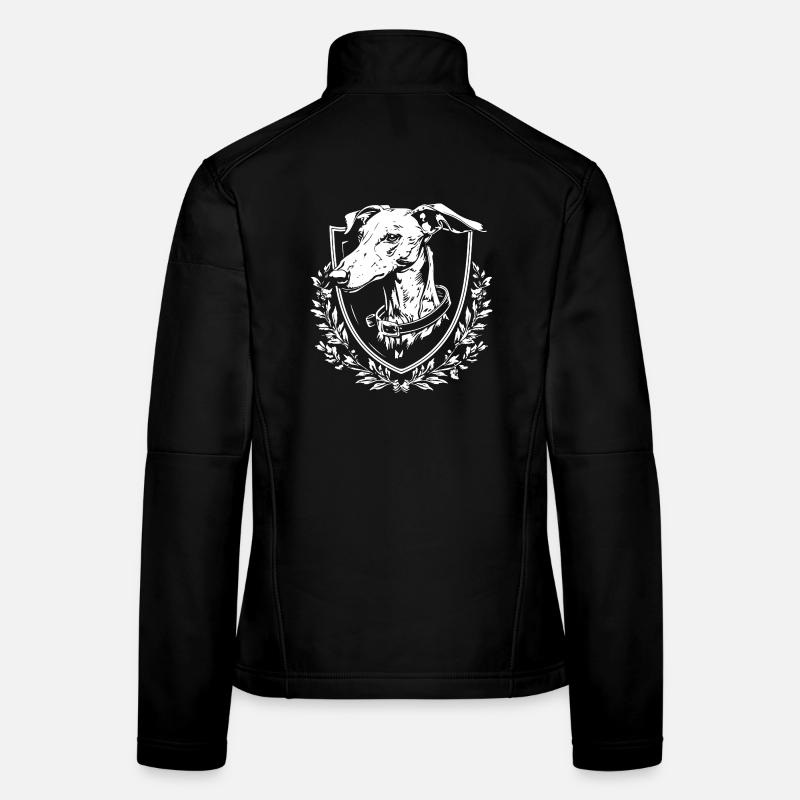 Hund Emblem mit Lorbeer Frauen Softshelljacke