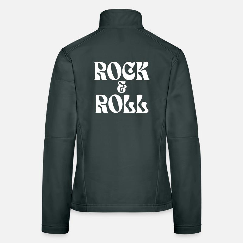 Rock & Roll Retro Typography Women's Softshell Jacket
