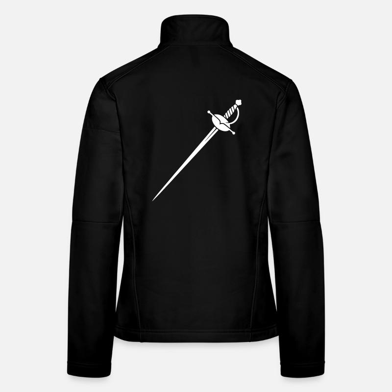 Vieille épée Grunge Vintage Veste en tissu softshell Femme