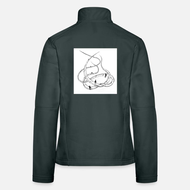 Vielschichtige Loopingpfade Frauen Softshelljacke