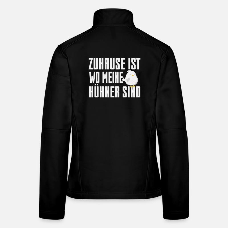 Chez moi où sont mes poules Veste en tissu softshell Femme