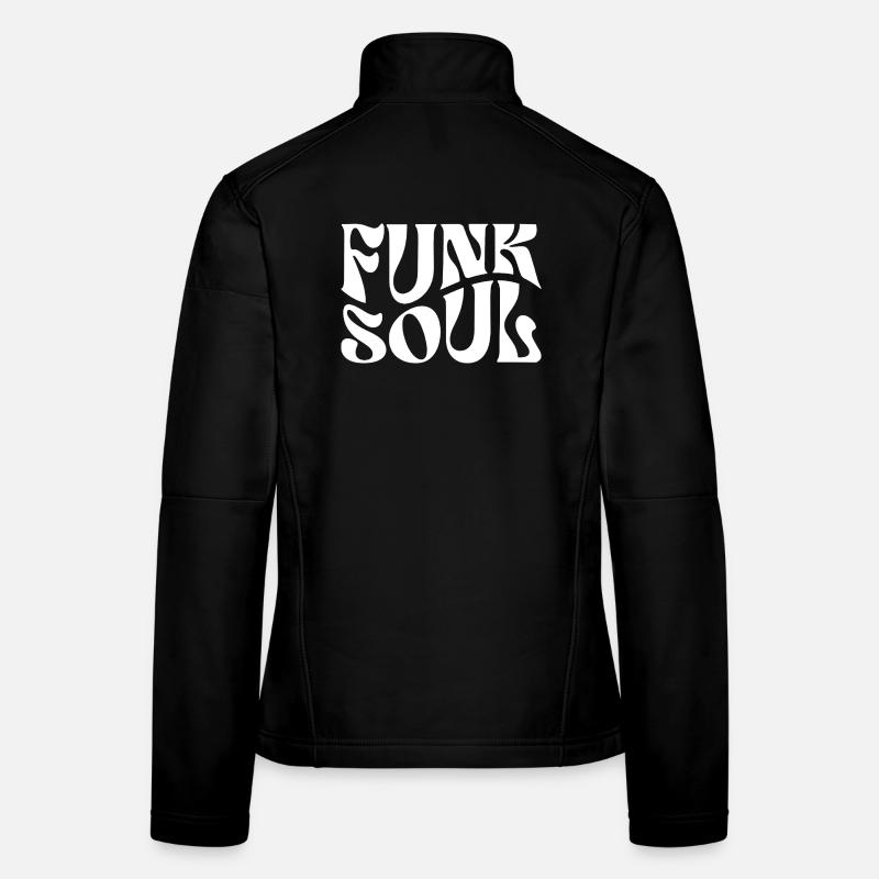 Funk Soul Bold Retro Typography Women's Softshell Jacket
