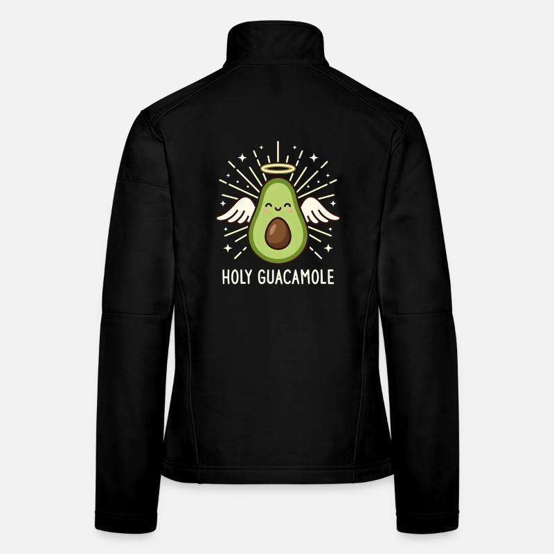 Heiliger Guacamole süßer Avocado-Engel - Frauen Softshelljacke - Schwarz