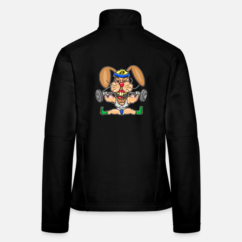 Strong Bunny Gym Cartoon Frauen Softshelljacke