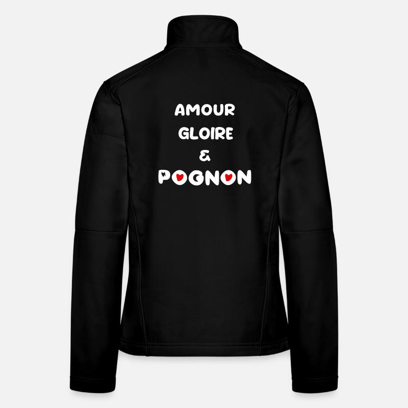 amour argent dollar Veste en tissu softshell Femme