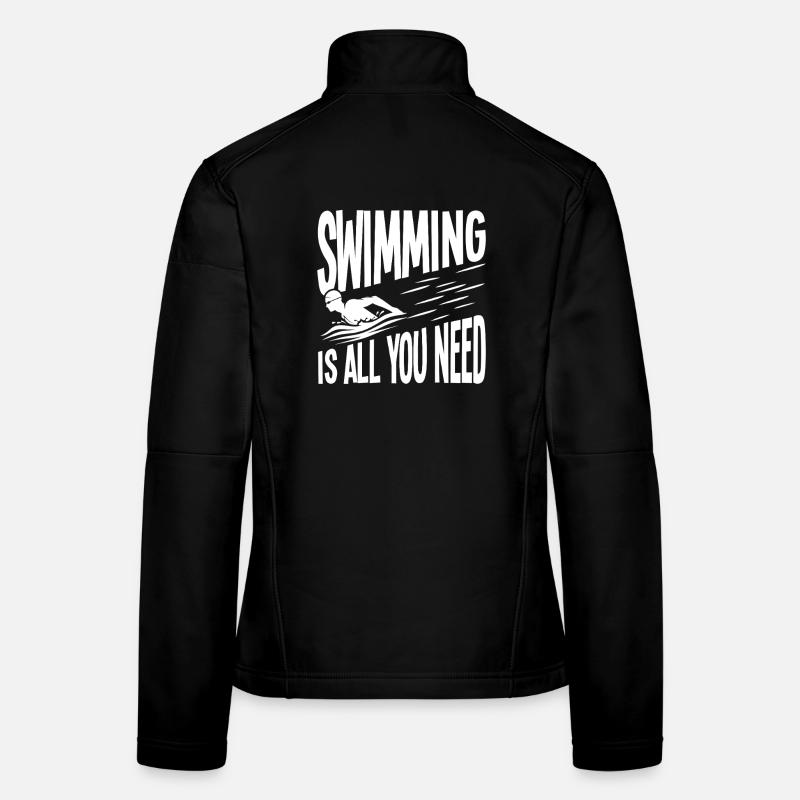 La natation, c’est tout ce dont tu as besoin Veste en tissu softshell Femme