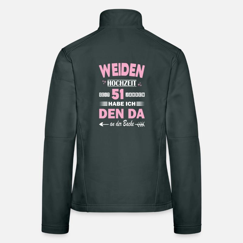 51 ans de relation Anniversaire de mariage Veste en tissu softshell Femme