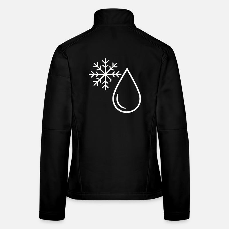 Neige et Goutte Minimaliste Veste en tissu softshell Femme