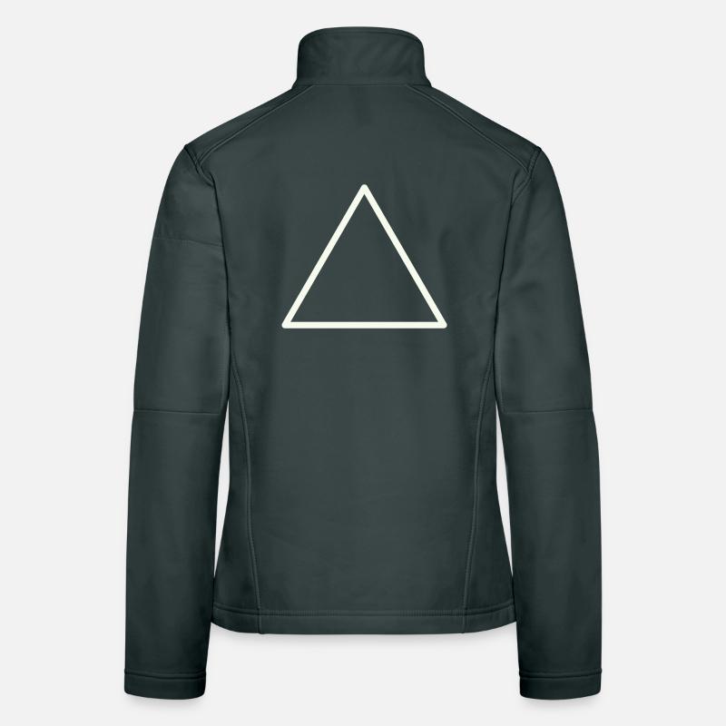 Geometric Shape Triangle Outline Women's Softshell Jacket