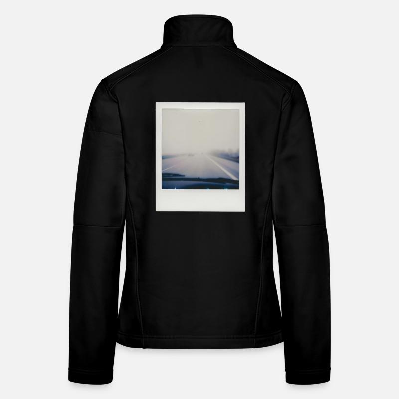 Neblige Autobahn - Frauen Softshelljacke - Schwarz