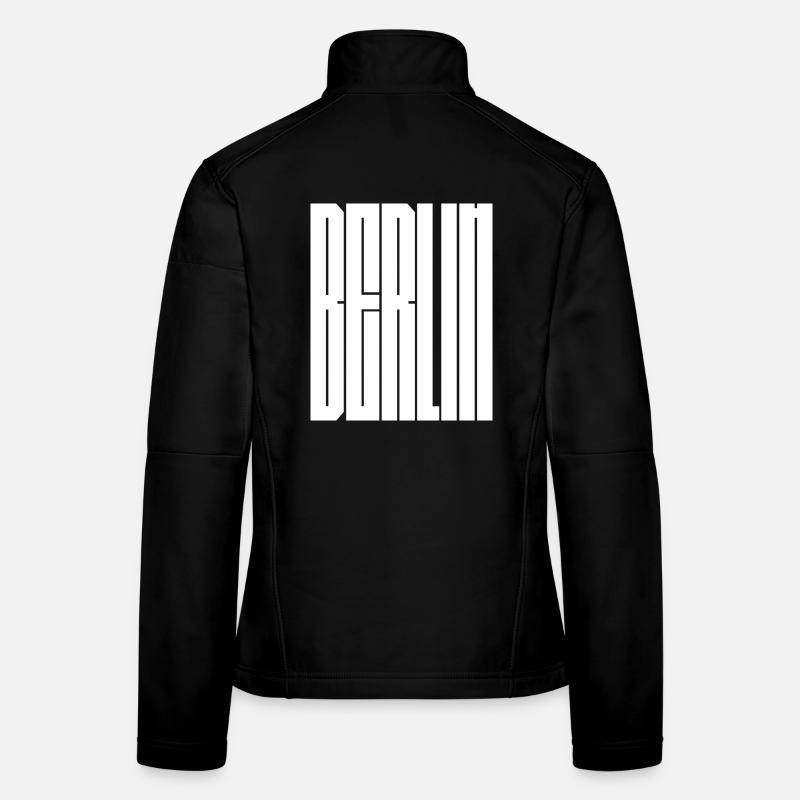 Design typographique de la ville de Berlin Veste en tissu softshell Femme