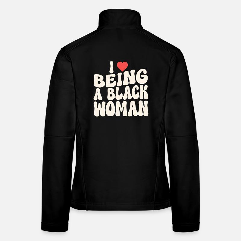 Déclaration d’identité de la fière femme noire Veste en tissu softshell Femme