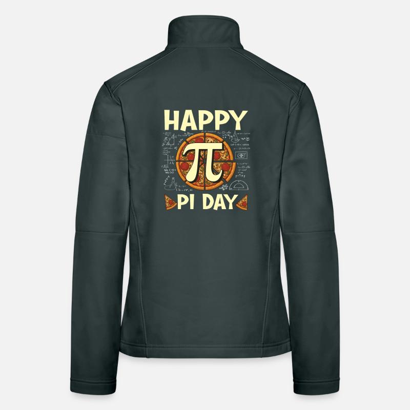 Happy Pi Day Funny Pizza Math Nerd  Women's Softshell Jacket