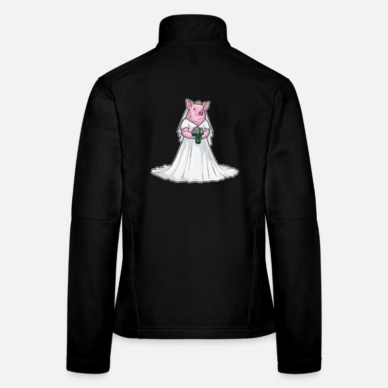 Mariage au bouquet de mariée Pig Veste en tissu softshell Femme