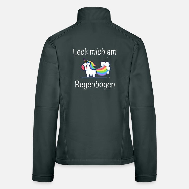 Lick Me At Rainbow Unicorn Saying Women's Softshell Jacket