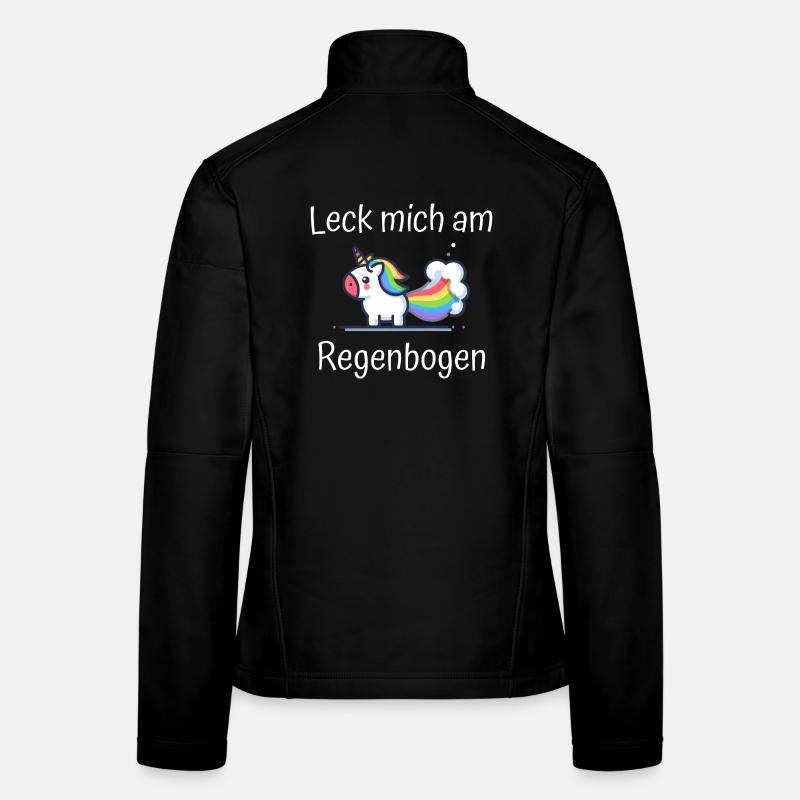 Lick Me At Rainbow Unicorn Saying Women's Softshell Jacket