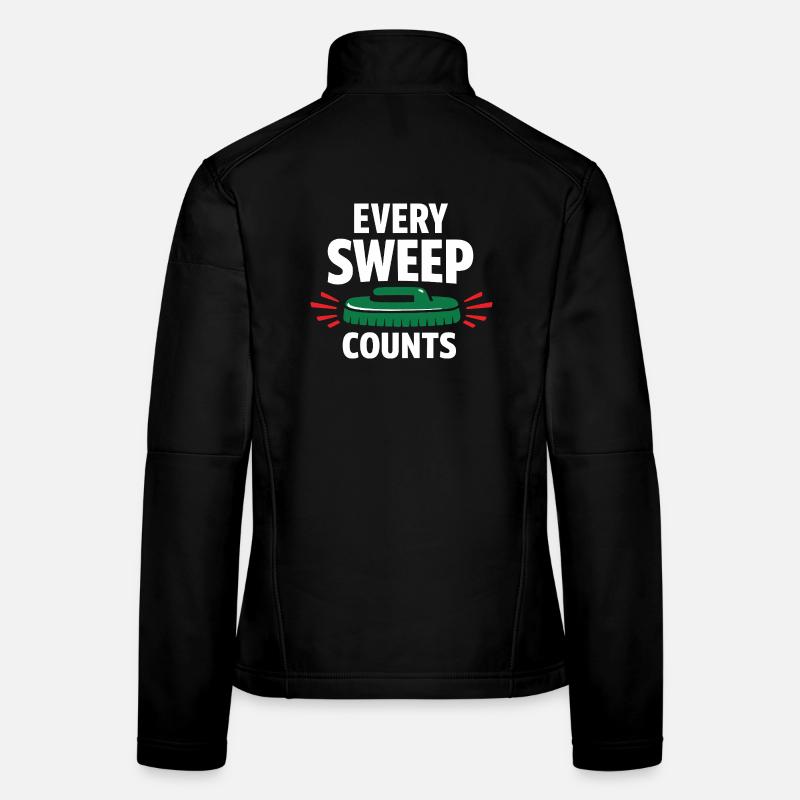 Curling Funny Sweep Hard Besen Cardio Frauen Softshelljacke