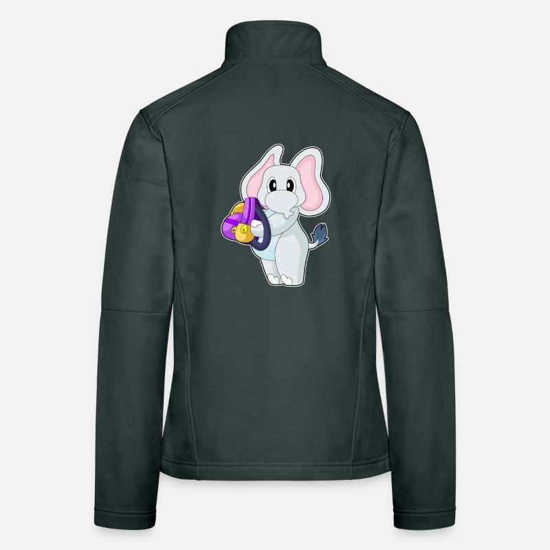École de sac à dos pour élèves éléphants Veste en tissu softshell Femme