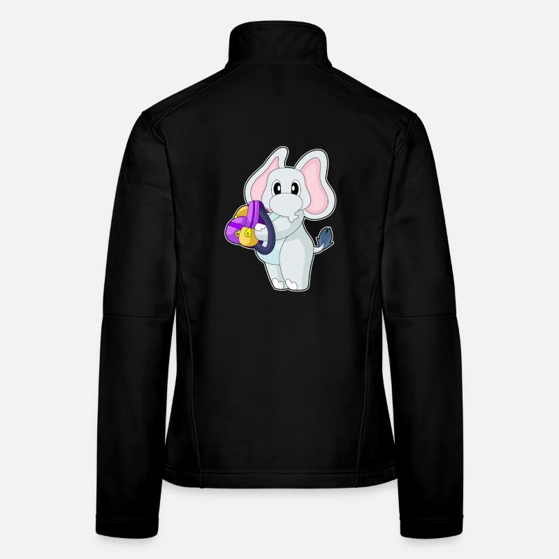 École de sac à dos pour élèves éléphants Veste en tissu softshell Femme