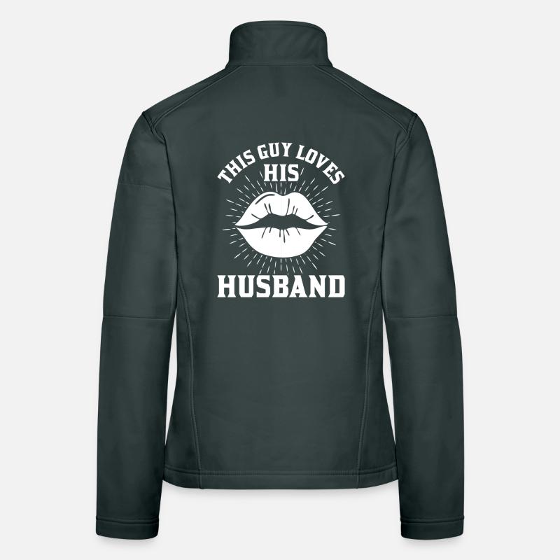 This guy loves his husband Women's Softshell Jacket