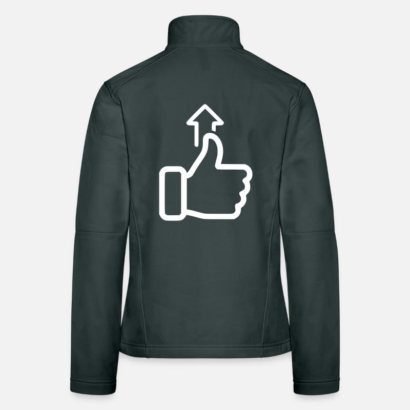 Status Up Hand Icon Level Up Vector Women's Softshell Jacket