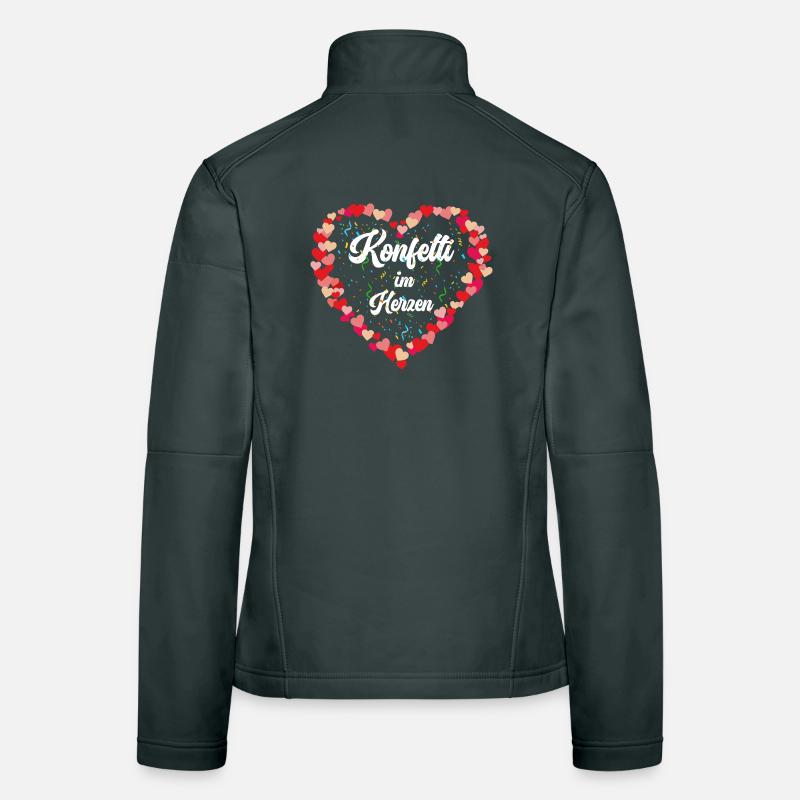 Confettis dans le cœur – Costume de carnaval Veste en tissu softshell Femme