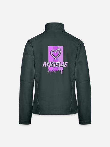 Angelie Angelie - Frauen Softshelljacke - Dunkelgrau - Hinten