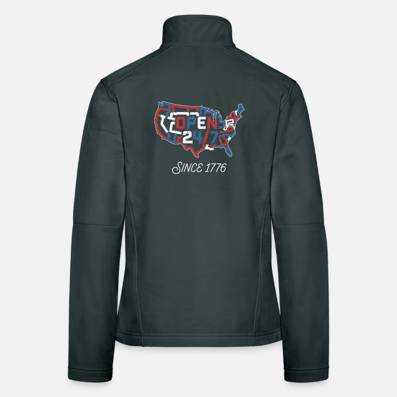 Open 24/7 Since 1776 Women's Softshell Jacket