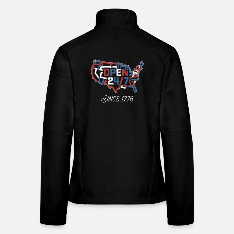 Open 24/7 Since 1776 Women's Softshell Jacket