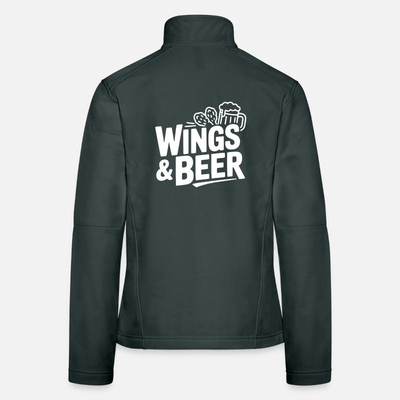 Ailes et bière Veste en tissu softshell Femme