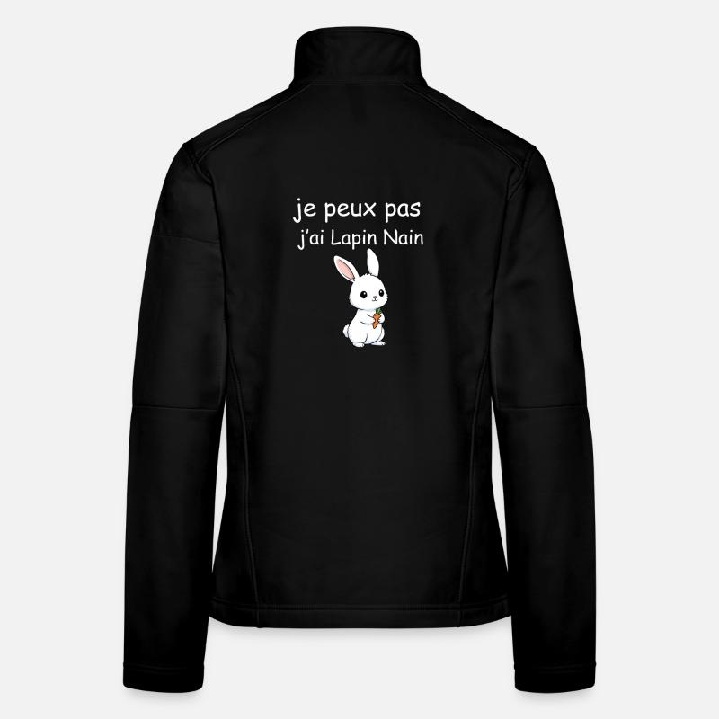 Je peux pas j'ai Lapin Nain Veste en tissu softshell Femme