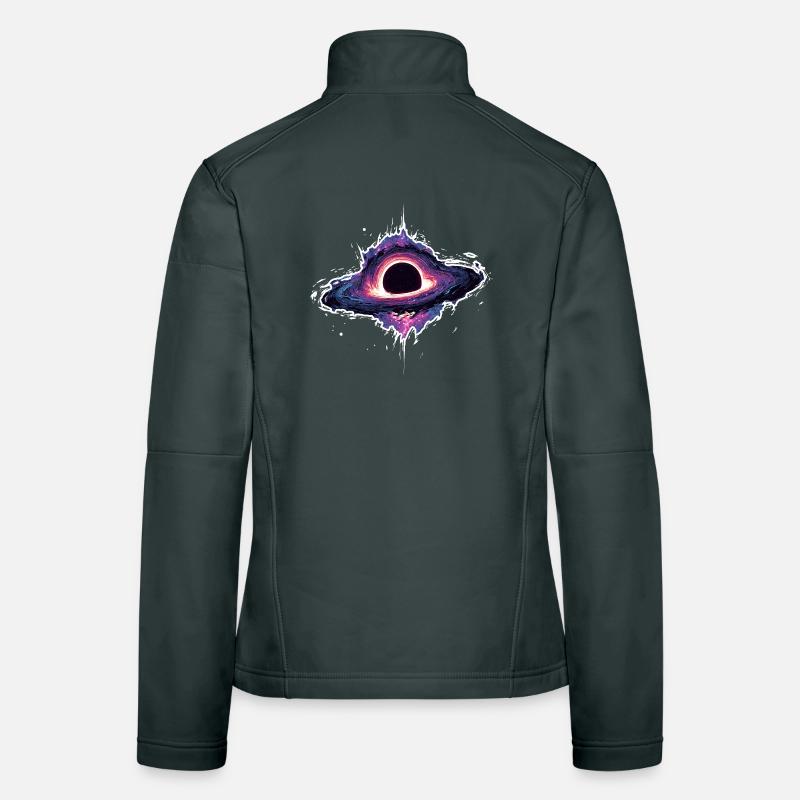 Astronomie Weltraum-Schwarzes Loch Ereignishorizont Frauen Softshelljacke