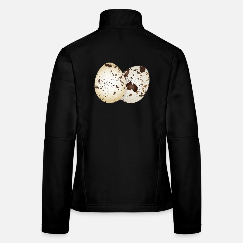 Drawn quail eggs in natural colors Women's Softshell Jacket