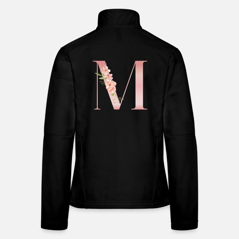 M pastellrosa Blumen Frauen Softshelljacke