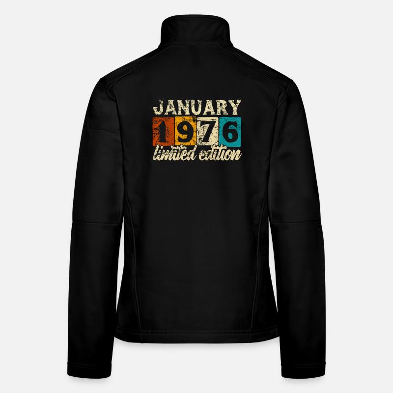 Limited Edition January 1976 Geburtstag Geschenk Frauen Softshelljacke